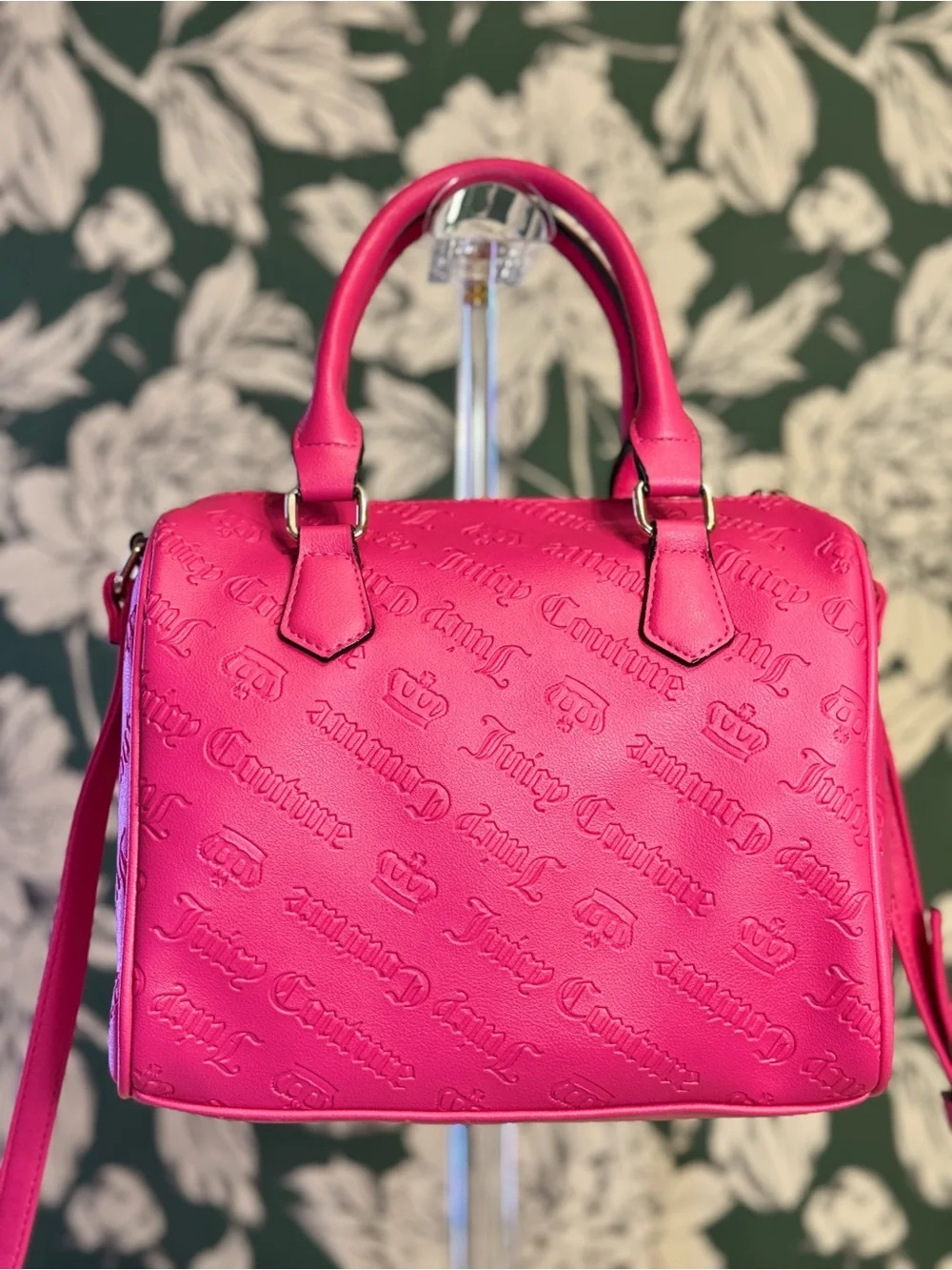 Juicy Couture Pink Top-Handle Satchel with Charm Chain NWT